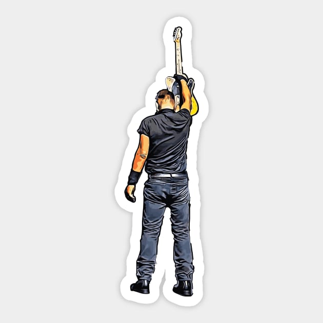 Bruce Springsteen [Silhouette] Sticker by 3 Guys and a Flick